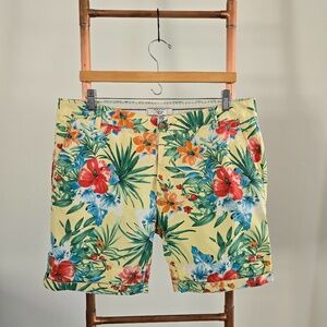 Zara Yellow Tropical Floral Men’s Shorts